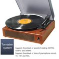 thumbnail image 3 of Tocadiscos de Vinilo Sailing Reproductor de LP Bluetooth 2 Altavoces Incorporados 3 velocidades, 3 of 5