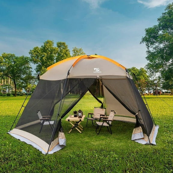 Screen House Mesh Mosquito Tent 15x13 ft UPF 50 Canopy Shelter Shade Easy Setup & Waterproof with Sidewall