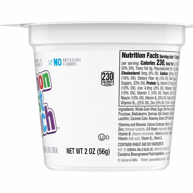 Cinnamon Toast Crunch Breakfast Cereal Cup, Single Serve Cereal, 2 oz (Pack of 6)