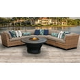 thumbnail image 3 of TK Classics Laguna Wicker Curved Set with Charleston Fire Pit Table, 3 of 3