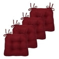 thumbnail image 3 of Chair Cushion, Set of 4 Square Chair Pad with Non Slip Ties, 16 x 15 Inches for Indoor, Outdoor, Dining Living Room, Kitchen, Office Chair, Den, Travel, 3 of 5