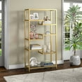 thumbnail image 3 of HomeRoots 68" Gold Metal And Glass Seven Tier Etagere Bookcase, 3 of 3