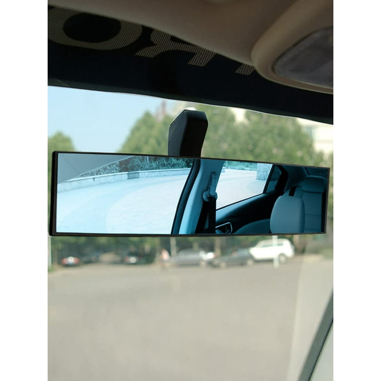 Rear View Mirror,Adifare Car Rearview Mirror 11.8in Panoramic Wide Angle Interior Rear Mirror Anti-Glare HD Clear Universal Clip On Rear View Mirror