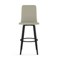 thumbnail image 2 of Amisco Watson 26 In. Swivel Counter Stool - Greige Faux Leather / Black Metal, 2 of 9