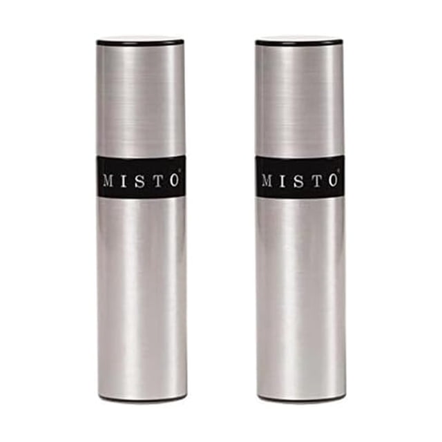 Misto Pulverizador de aceite, juego de dos, plata
