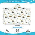 thumbnail image 2 of Cartoon Construction Vehicles Geometric Shapes Hooded Bath Towel，50"x30" for Ages 3 To 12 Kids, Quick Dry Lightweight Soft Microfiber Hood Beach Towel Cover Up for Kids, 2 of 7