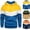Yellow, variant on Frnrwgo Hoodie Sweatshirt for Men Color Block Patchwork Loose Fit Long Sleeve Kangaroo Pocket Breathable Lightweight Hooded for Sport Casual