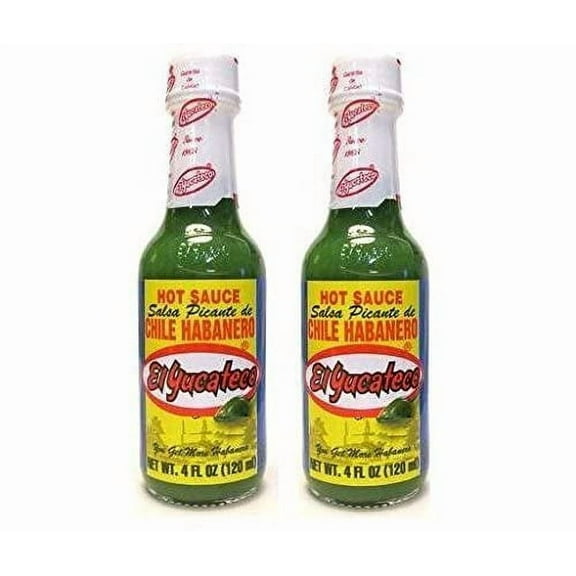 El Yucateco Habanero Green Hot Sauce,, 4 Fl Oz () (Pack of 2)