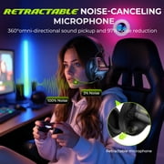 Seenda Wireless Gaming Headset for PC PS4 PS5, 2.4G USB Gamer Headphones with Embeddable Microphone