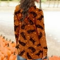 thumbnail image 4 of Cardigan Imprimé Citrouille Chat d'Halloween pour Femmes, Blouse Décontractée EAN13, 4 of 5
