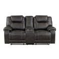 thumbnail image 4 of Lexicon Gainesville 2-Piece Microfiber Manual Reclining Sofa Set in Chocolate, 4 of 14
