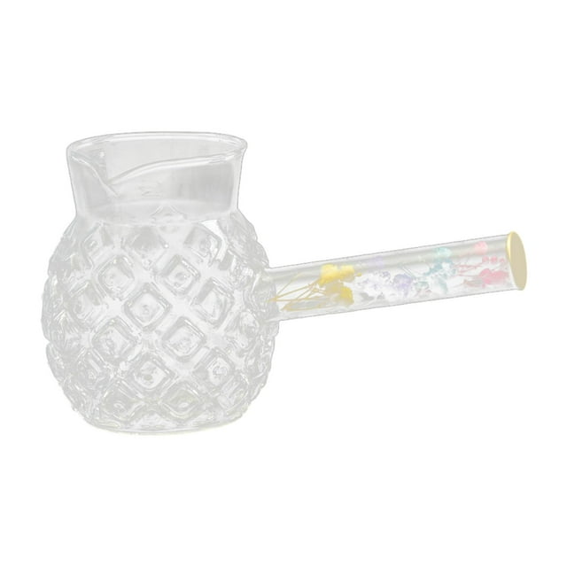 veasfak Pichet en Verre Transparent avec Poignée Confortable à Tenir Bouilloire en Forme d'Ananas