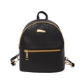 thumbnail image 1 of Mochila de viaje Bolso de escuela de piel sintética para mujer Bolsa de compras con cremallera Paquete de cosméticos para teléfono portátil, Negro kenally AP000927-01, 1 of 7