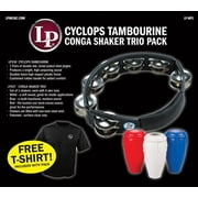 LP Cyclops Tambourine, Conga Shaker Pack with T-Shirt