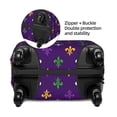 thumbnail image 4 of Balery Luggage Cover Purple Mardi Gras Print Suitcase Covers for Luggage Elastic Washable Suitcase Protector Fits 18-32 Inch Luggage-X-Large, 4 of 9