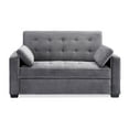 thumbnail image 3 of Serta Monroe Modern Convertible Sofa with Queen Size Sleeper, Charcoal Gray Woven Fabric, 3 of 12