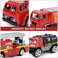 thumbnail image 4 of ROMANSENTIAL 1 Set Emergency Vehicles Toy Set Red Alloy for Kids Home Decor, 4 of 6