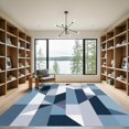 thumbnail image 2 of ODIKA 4'x6' Machine Washable Non-Slip Area Rug, Geometric Blue High Traffic Rug, Blue, 1073317, 2 of 7