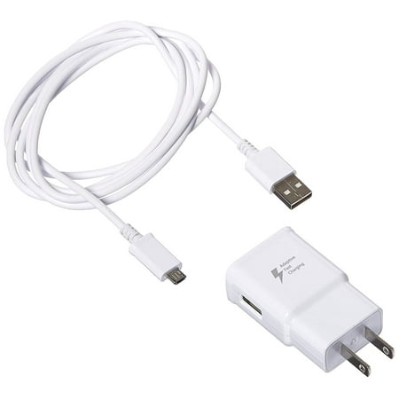 Samsung Galaxy Tab E 9.6 Adaptive Fast Charger Micro USB 2.0 Cable Kit! 1x Wall Charger + 5 FT Micro USB Cable Adaptive Fast Charging uses dual voltages for up to 50% faster charging! Bulk Packaging