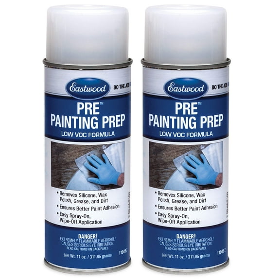 Eastwood Low VOC Silicone Wax Polish Grease Remover Pre Paint Aerosol 12 Oz 2 Pack