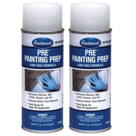 Eastwood Low VOC Silicone Wax Polish Grease Remover Pre Paint Aerosol 12 Oz 2 Pack