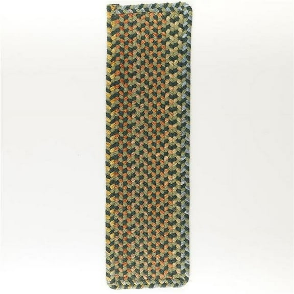 Rhody Rug WO21A008X028B-13 Woodstock Stair Treads, Forest & Multi Color - Set of 13