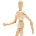 thumbnail image 4 of Creative Model Ornaments Home Decoration Movable Joints Wooden Manikin for Table Shelf Bedside Table, 4 of 9