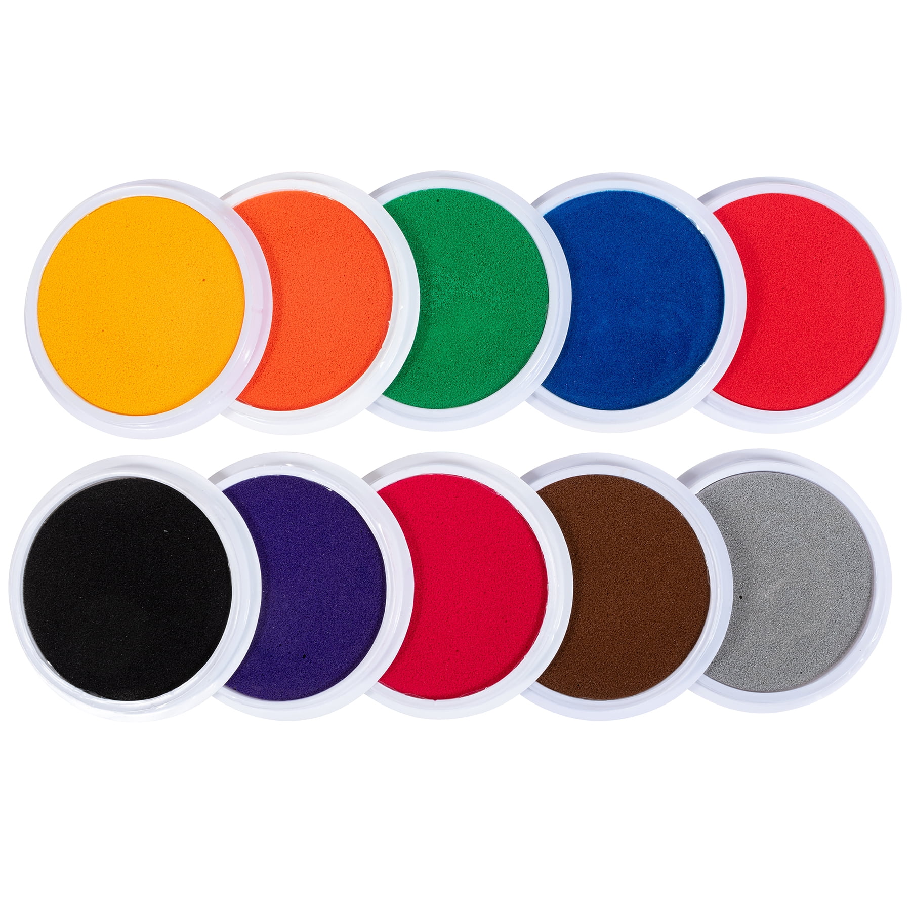 READY 2 LEARN Jumbo Circular Washable Stamp Pads - Set of 10