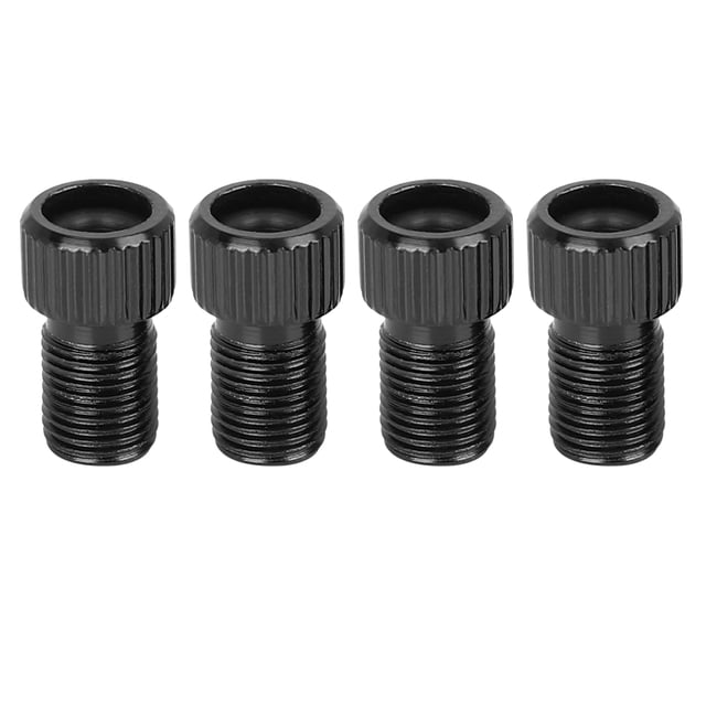 Negro Presta Schrader Bicicleta Neumático Válvula Convertidor Adaptador 4Pcs
