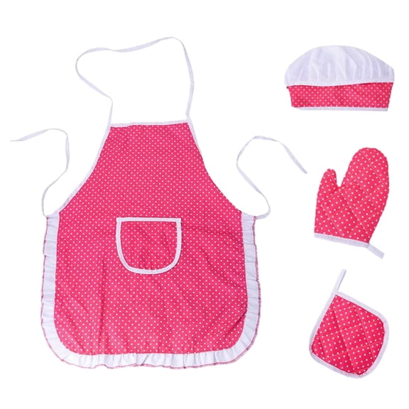 Niños Chef Set DIY cocina hornear juguetes conjunto nuevo fingir juegos ropa delantal guantes sombrero cocina para niños