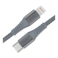 thumbnail image 1 of Cable Tipo C a Lightning Onn 1.2m Nylon 27 W Gris, 1 of 4