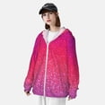 thumbnail image 4 of Picia Light Purple Glitter Women's Men's UPF 50+ Sun Protection Hoodie Shirt Long Sleeve SPF Fishing Outdoor UV Hiking Lightweight Shirts-X-Large, 4 of 9