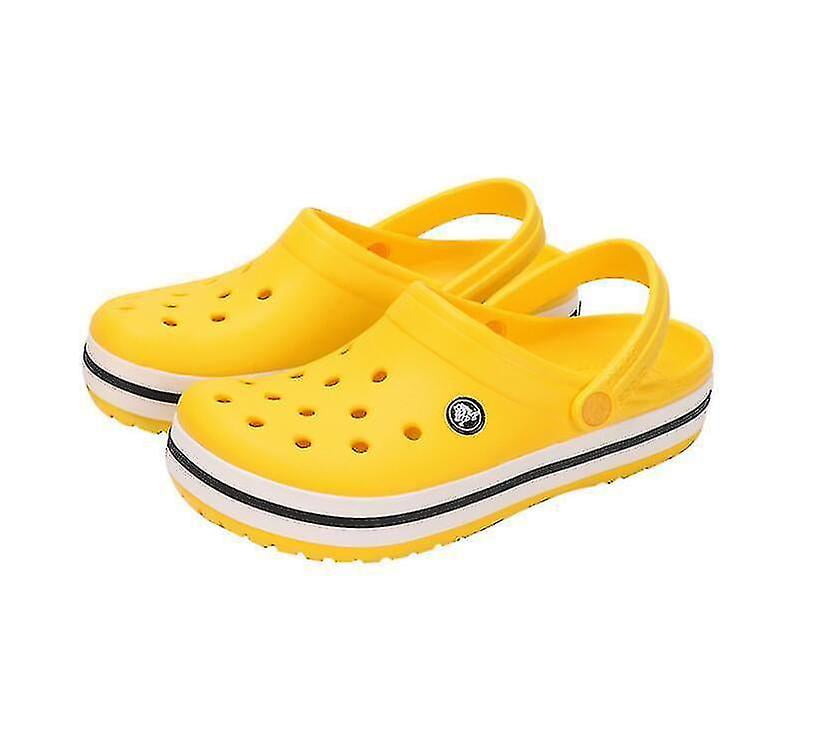 Yellow Crocs Classic Breathable Hole 