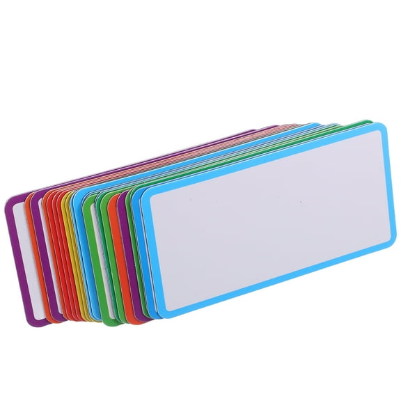 24pcs  Dry Erase Magnetic Labels Name Plate Tags Reusable Label Nameplates Writable Magnets Labels