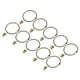 thumbnail image 1 of Anillas de cortina Uxcell con clips, paquete de 14 anillas de clip para cortinas, anillas de clip para cortinas de 2.95" en bronce, 1 of 5