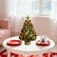 thumbnail image 4 of FastXmas Merry Christmas Tabletop Mini Christmas Tree Decoration,17.7 Inch Pine Christmas Tree with Hanging Ornaments, Artificial Xmas Tree for Birthday,Winter,Xmas Day,Table,Fireplace,Home Decor, 4 of 5