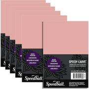 Speedball Speedy-Carve Premium Printmaking Blocks - 4" x 6" Pink Carving Material (6-Pack)