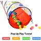 thumbnail image 5 of Túnel de juegos para niños pequeños, tienda de campaña emergente para gatear a través del túnel, bebé ER Rojo Verde, 5 of 5