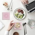 thumbnail image 1 of RYLABLUE Mandala Pattern,Pink Set of 4 Coaster for Drinks, Absorbent Ceramic Stone Coasters Cup Mat with Cork Base for Home Kitchen Room Coffee Table Bar Decor, 1 of 4