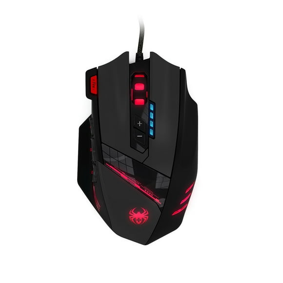 ZELOTES C-12 Câblé Souris de Jeu Optique USB 12 Boutons Programmables Souris de Jeu d'Ordinateur 4 Réglable DPI 7 Lumières LED pour les Joueurs de Jeu