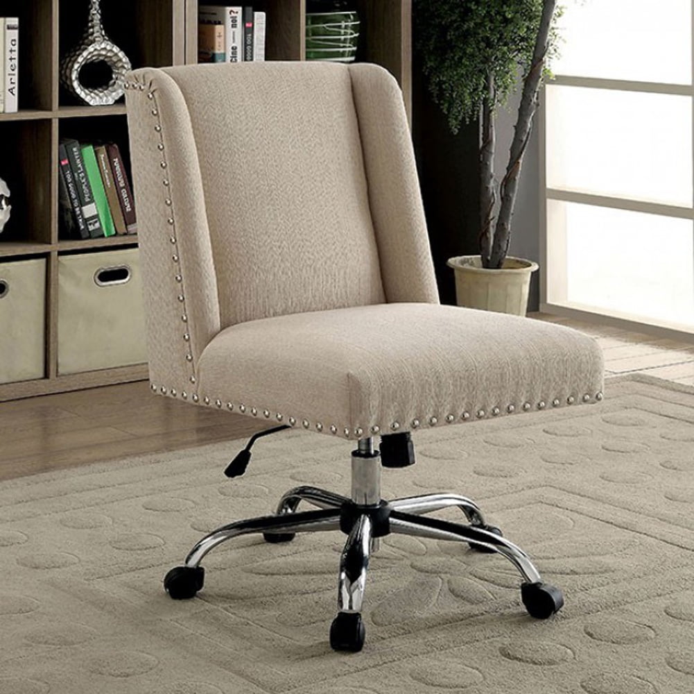 Contemporary Office Chair, Ivory