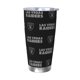 thumbnail image 1 of Taza térmica duradera de acero inoxidable 304 con tapa y pajita con temática del equipo de fútbol de los Raiders Taza térmica de acero inoxidable de 20 oz Taza para automóvil Adecuada para bebidas, 1 of 8