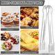 thumbnail image 3 of 40 pinzas de plástico para servir bufé, pinzas pequeñas para servir, pinzas para aperitivos, pinzas de cocina transparentes de 6,3 pulgadas, pinzas para hielo pequeñas, 3 of 7