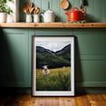 thumbnail image 6 of Sheep on a Hill - Painting Watercolor Pastoral Landscape Nature Farm Scenic Black Framed Wall Art Print 24 x 36 inches, 6 of 8