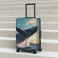thumbnail image 4 of Salouo Dancing Whale Pattern Travel Dust-proof Suitcase Cover, Softside Suitcase Protector Luggage Cover Protector for 18-32inch ,Not Included Suitcase, 4 of 8