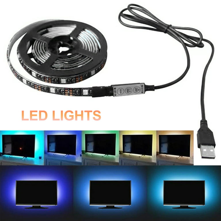 Enteenly LED Strip Lights, TV LED Lights for 32-60 in, 9.8FT DIY Timing RGB  LED Light Strip with APP Control, Music Sync, USB Powered TV LED Backlight