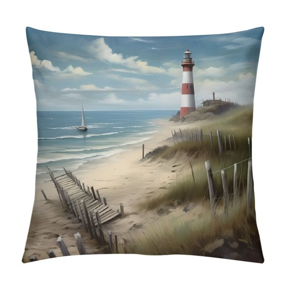 Chilfamy Lighthouse Pillow Cushion Covers for Sofa Couch Bedroom Car Chair Home Decor Throw Pillow Cover High-Quality 1PC 12x12in