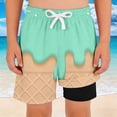 thumbnail image 2 of LRen Boys Swim Trunks with Boxer Brief Liner Toddler Boy Swim Trunks Stretch Summer Beach Pool Swimming Shorts Swimwear, 2 of 5