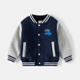 thumbnail image 6 of Mercatoo Toddler Boys Baseball Jacket Casual Infant Button 𝖢𝖺𝗋toon Dinosaur Pattern Coat Fashion Fall Winter Clothes, 6 of 9