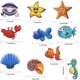 thumbnail image 4 of Juego de 10 pegatinas antideslizantes para bañera, pegatinas de elementos oceánicos para ducha de baño y pegatinas para pies de dibujos animados para bebés y niños, familia brillar Electrónica, 4 of 5